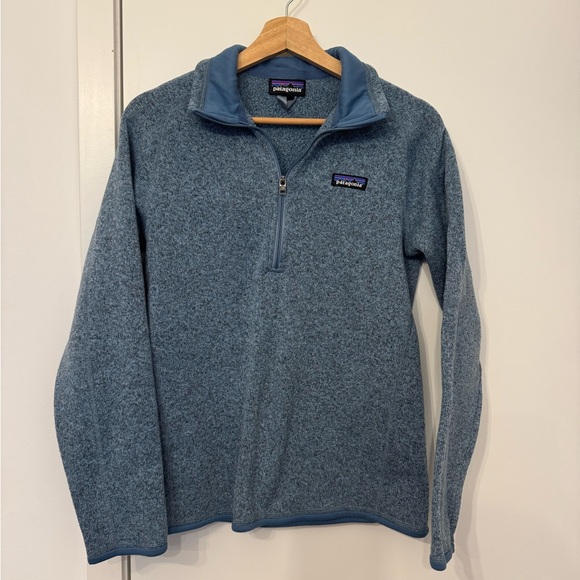 Patagonia Blue Quarter-Zip Fleece Jacket - Picture 2 of 4
